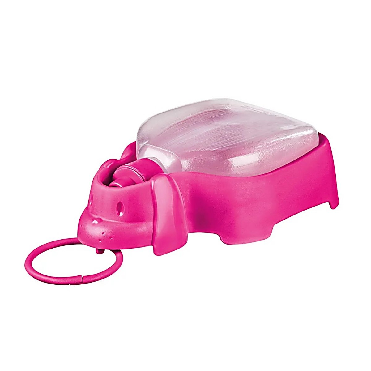 Bebedero portátil para perros. Modelo Sanremo carita rosa 300 ml